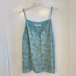 Loft Floral Sleeveless Blouse Size L